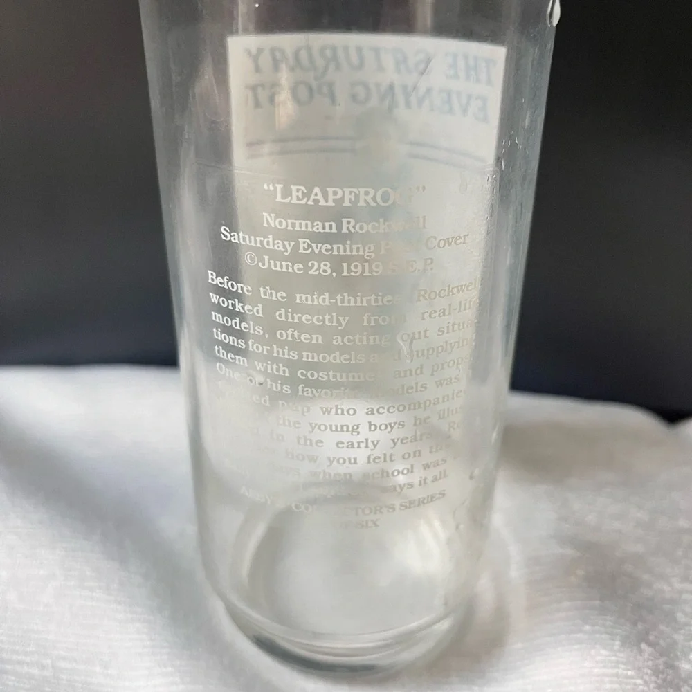 The Saturday Evening Post Norman Rockwell Vintage glass